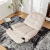 Adjustable Reclining Sofa Chair With Phone Holder, Oversized Swivel Recliners Couch,Velvet Reading Chair for Living Room or Bedroom-Maison Boucle - 3 of 4