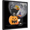 Amanti Art Fright Night Friends I-Black Cat by Tara Reed Canvas Wall Art Print Framed 16 x 16-in. - 3 of 4