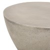 Sapphtopaz Outdoor End Table Modern Outdoor Side Table, LightWeight Concrete Patio Table Small Table for Backyard, Balcony, Porch - 2 of 4