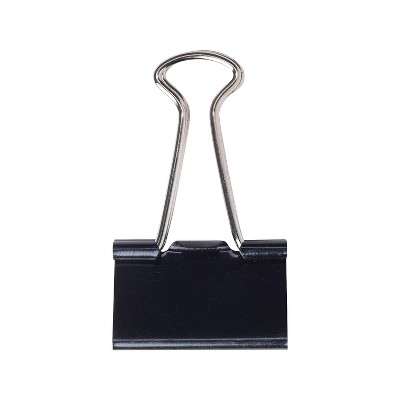 Staples Binder Clips Medium 1 1/4" Width 5/8" Capacity Black 103549