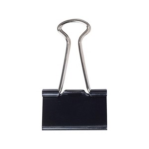 Staples Binder Clips Medium 1 1/4" Width 5/8" Capacity Black 103549 - 1 of 2