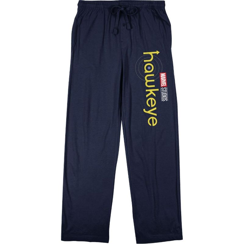 Hawkeye Disney+ Series Logo Men's Navy Sleep Pajama Pants, 1 of 3