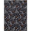 Kate Aurora Ultra Soft & Plush Oversized Orange & Black Halloween Spooky Skeletons Accent Throw Blanket - 50 In. W X 70 In. L - 2 of 3