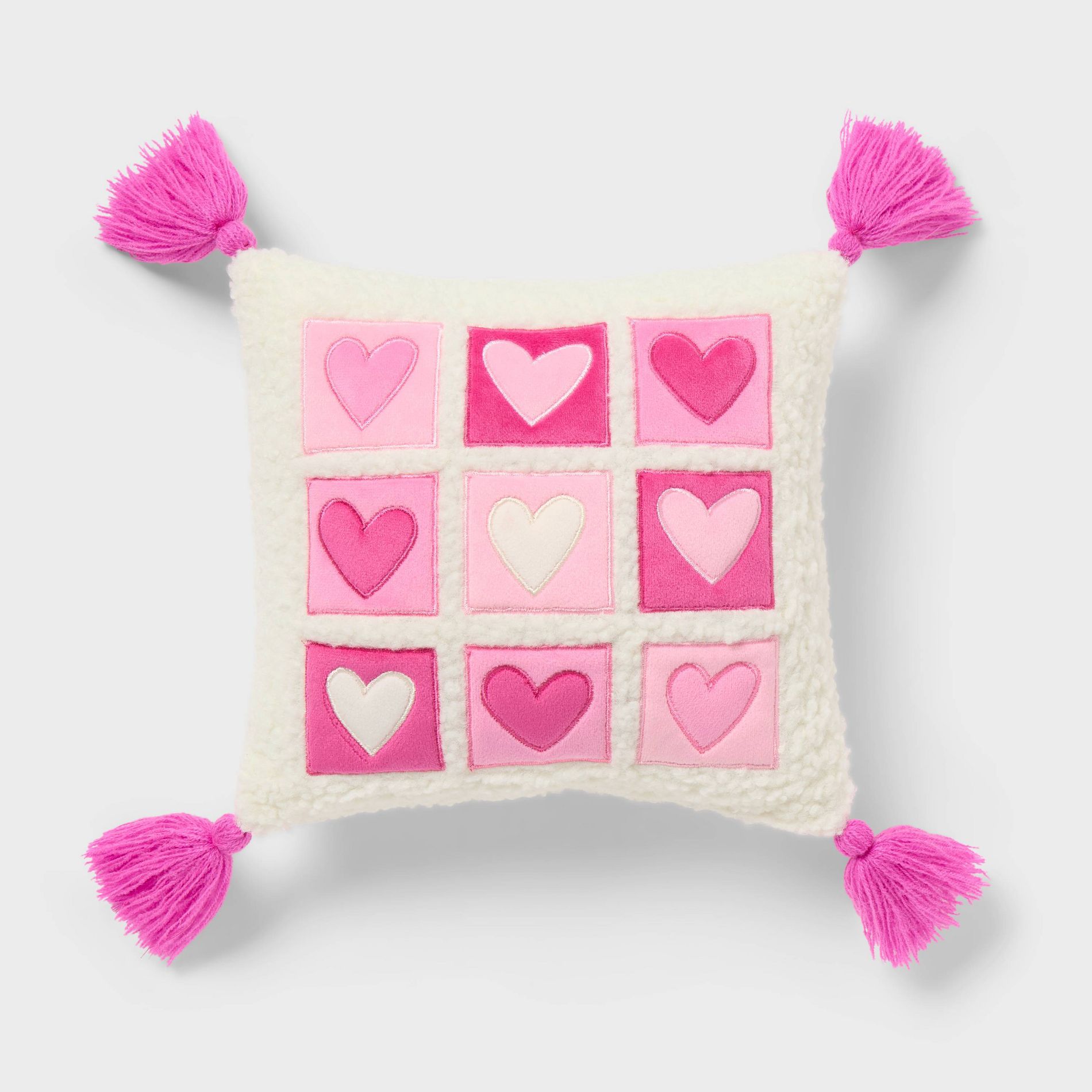 Valentine's Day Small Giftable Heart Grid Pillow - Spritz™