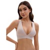 INSPIRE CHIC Women's Deep V Bralette Wirefree T-Shirt Seamless Comfortable Plunge Bras - 4 of 4