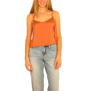 Aeropostale Womens Charseuse Cami Tank Top, Orange, Medium - 1 of 4