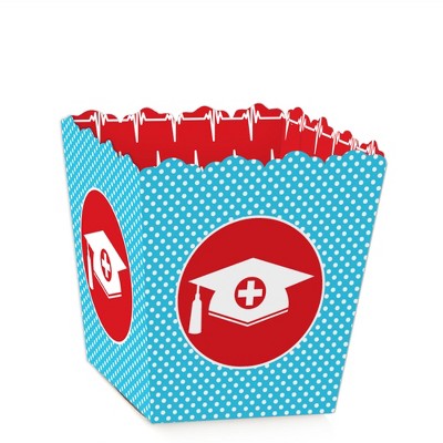 Big Dot of Happiness Nurse Graduation - Party Mini Favor Boxes - Medical Nursing Graduation Party Treat Candy Boxes - Set of 12