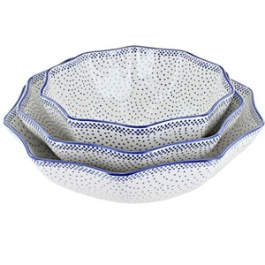 Blue Rose Polish Pottery M1000 Manufaktura Serving Bowl Set - 1 of 1