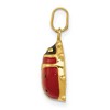 Black Bow Jewelry 14k Yellow Gold 3D Red Enameled Ladybug Charm, 13mm - 2 of 4