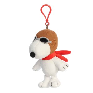 Aurora Mini Flying Ace Clip-On Peanuts Adorable Stuffed Animal White 5" - 1 of 4