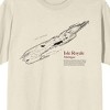 Elevation 7573 Lake Superior Isle Royale and Island Men's Natural Short Sleeve Crew Neck Tee - 2 of 3