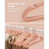 60-Pack Velvet Hangers with Rose Gold Hooks, Ultra Slim Non-Slip Closet Organizers, 0.2 Inch Thin, 17.1 Inch Long, Space Saving - 2 of 4