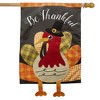 Briarwood Lane Colorful Turkey Thanksgiving Applique House Flag Be Thankful Embroidered 28"x40" - 2 of 4