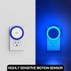 YANSUN 2-Pack 0.6W Plug-in Light-Controlled Night Light, Blue Light with Blue Shade, U.S. Two-Prong Plug - 2 of 4
