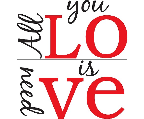 WallPops&#174; Wall Phrase All You Need Is Love
