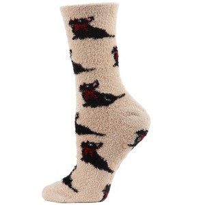 Memoi Winter Dog Cozy Non-Slip Crew Socks Sand 9-11 - 1 of 4