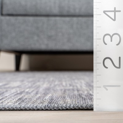 Elia Blue Geometric Washable Cotton Area Rug