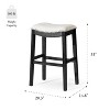 Maven Lane Adrien Backless Saddle Bar Stool with Fabric Upholstery 31" - 2 of 4