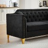 NicBex 61.5 Inch Chenille Pull Buckle Design Loveseat Sofa with 2 Throw Pillows for Living Room,Apartment,Bedroom - 4 of 4