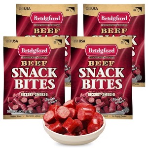 Bridgford Beef Snack Bites 4 oz - Ready-to-Eat Beef Snacks for On-the-Go Snacking - Gluten-Free Zero Carbs Meat Snacks for Adults - 1 of 4