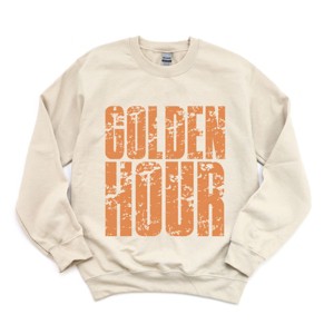 Golden Hour Block Distressed - Women's Graphic Sweatshirt - 1 of 4