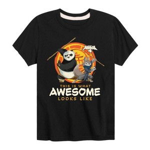 Boys' - Kung Fu Panda 4 - Po and Zhen This Is What Awesome Looks Like Short Sleeve Graphic T-Shirt - 1 of 4