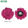 Unique Bargains Alloy Satin Fabric Big Rose Flower Dainty Brooches 1 Pc - 3 of 4