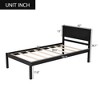 CAVINAS Twin Size Platform Bed Sleek Pine Bed Frame with Headboard and Wood Slats Support for Bedroom - 4 of 4