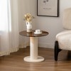 KTMBDW Round Coffee Table Set of 2, Natural Boho Coffee Tables, Side Table End Tables for Living Room Bedroom Office, Beige Cream - 3 of 4