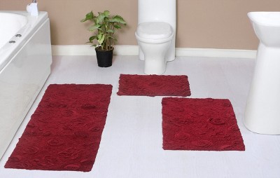 Modesto Collection Cotton Tufted Set of 3 Bath Rug Set - Home Weavers
