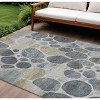 Pewter Beige And Ivory Geometric Washable Indoor Outdoor Area Rug - 2 of 4