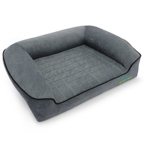 Large orthopedic dog outlet bed with bolster