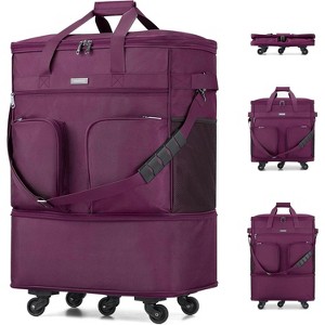 Paaaawaters Suitcases with Wheels Expandable Foldable Luggage Bag Suitcase Collapsible Rolling Travel Bag - 1 of 4