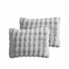 Riverbrook Home 3pc Twin XL Wavy Faux Fur Comforter Set Gray - 4 of 4