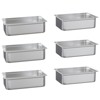 6 Pack Full Size Stainless Steel Hotel Pans, 2.5 Inch Deep Steam Table Food Storage Containers Tray Set 20.9"l x 12.8"w - 2 of 4