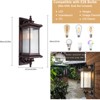 YIYIBYUS 1-Light Brown Outdoor Waterproof Wall Sconce with Glass Shade - 4 of 4