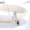Fairy Heart Pendant Necklace for Women Sterling Silver Red Garnet Ginger Lyne Collection - 4 of 4