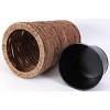 Vintiquewise Wicker Banana Rope Tall Floor Planter with Metal Pot, Large - 4 of 4