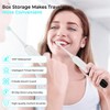 Portable Travel Electric Sonic Toothbrush Battery Operated, 2 Brush Heads Included - Black/White - 2 of 4