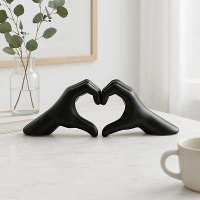 Decorative Heart Hands - Coffee Table, Bathroom, or Office Accent - Sentimental Accent Statue Perfect for Shelf or Living Room Decor