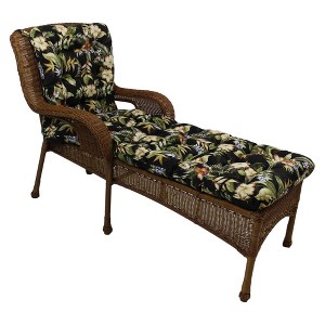 Blazing Needles, 74-inch by 19-inch Squarded Outdoor Spun Polyester Tufted Chaise Lounge Cushion - 1 of 1