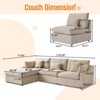 WJShome Cloud Couch Modular Sectional Sofa,119.29" L Shaped Couch,Convertible Wide Seater,3 Seater With 1 Ottoman,Covers Washable&Replaceable - 4 of 4