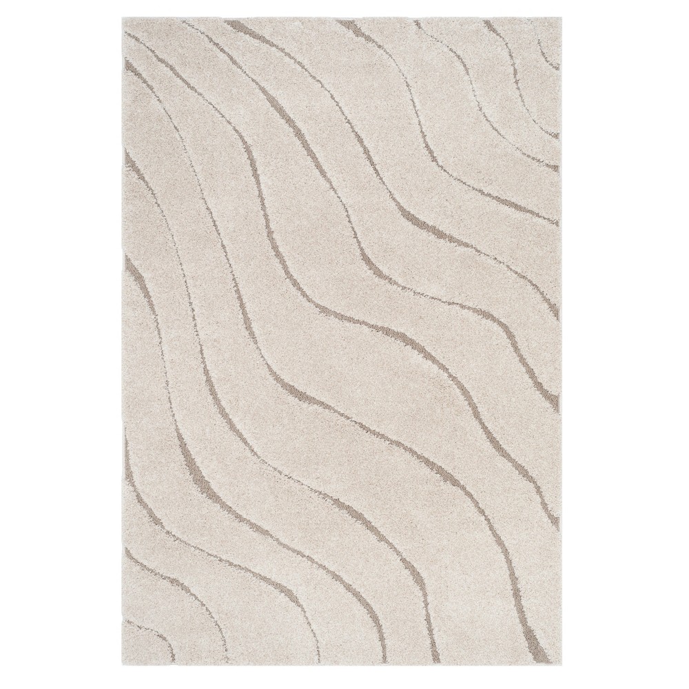 4'x6' Wave Loomed Accent Rug Cream/Beige - Safavieh