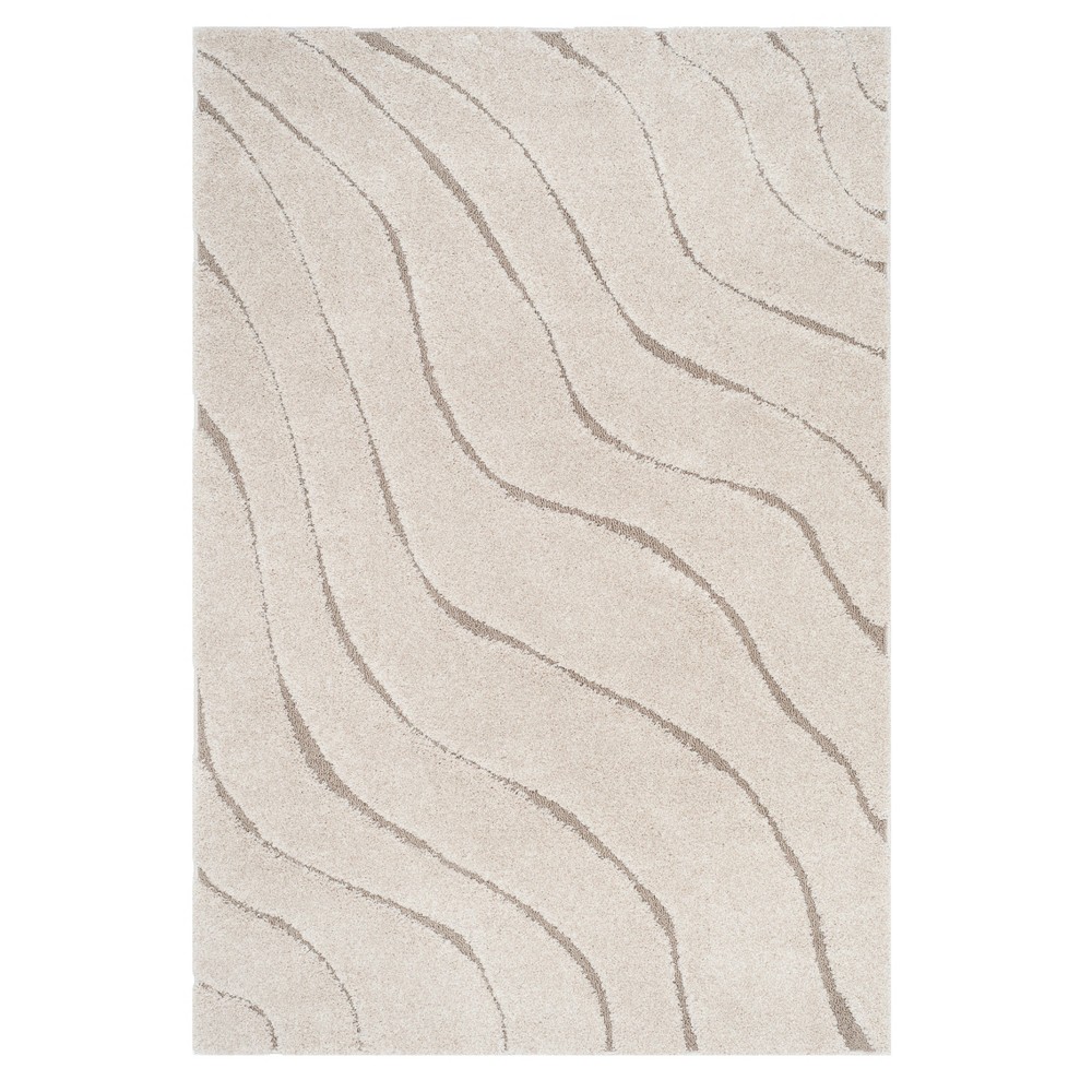 4'x6' Wave Loomed Accent Rug Cream/Beige - Safavieh