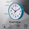 Clockswise Black Analog Clock – Silent, Non-Ticking for Wall, Office Desk, Table and Shelf, Battery-Operated Perfect for Home Office - 3 of 4