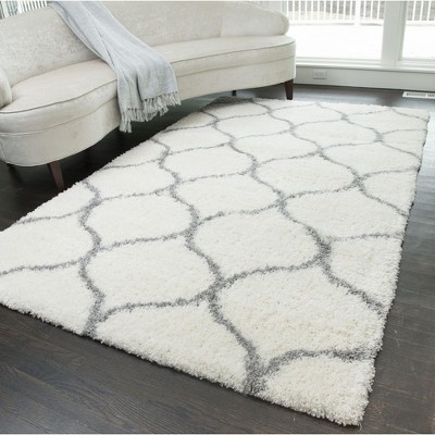 Rugs America Cloud Shag Fh200c Ivory Grey Links Geometric Contemporary ...