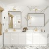 Apmir Rectangular Aluminum Alloy Framed and Tempered Glass Wall Bathroom Vanity Mirror in Matte Black/ Gold/ Silver/ Brown - 4 of 4