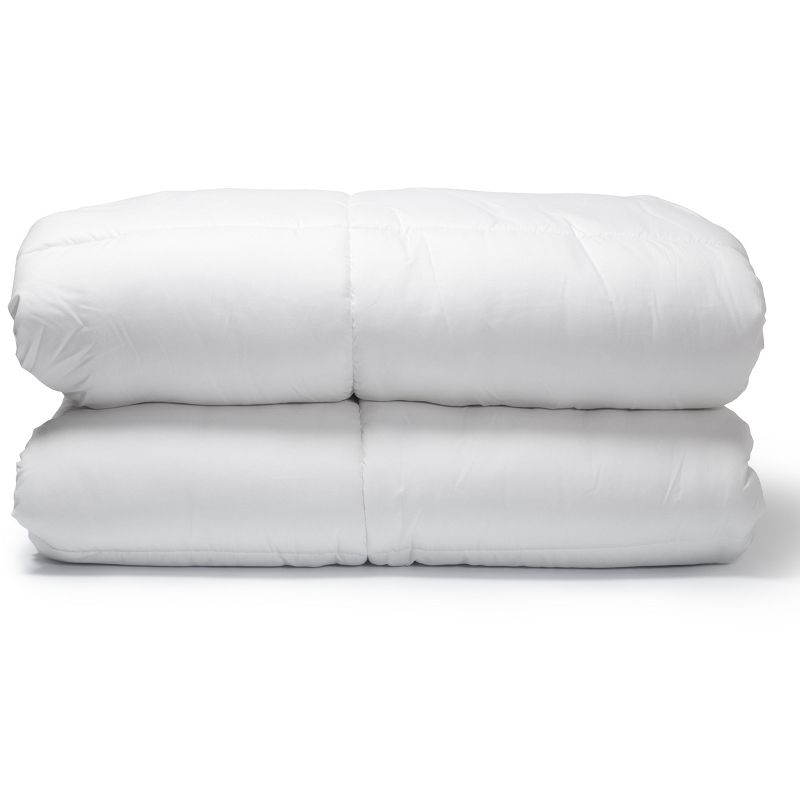 Pointehaven 240TC Cotton Percale Down Alterative Oversized White Comforter, Twin, 3 of 4