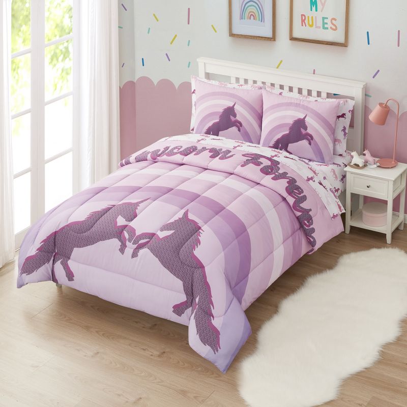 Unicorns Forever Kids Printed Bedding Set Includes Sheet Set by Sweet Home Collection™, 1 of 5