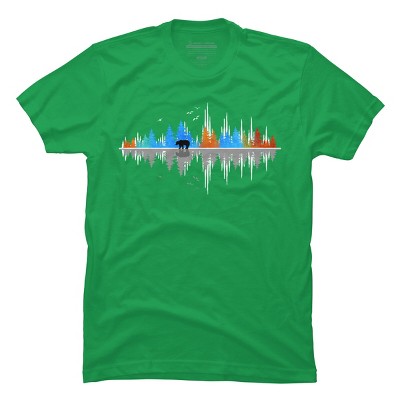 Men's Design By Humans Sounds of Nature Color Tree Notes By NomAdartStudio T-Shirt